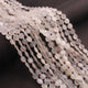 1 Long Strand White Moonstone Faceted Briolettes - Cushion Shape Briolettes 6mm-7mm -14 Inches BR02667 - Tucson Beads