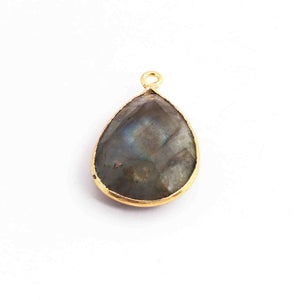 25 Pcs Labradorite 24k Gold Plated Faceted Assorted Shape Pendant---Labradorite Pendant 20mmx13mm-29mmx14mm PC362 - Tucson Beads