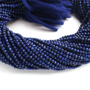 5 Strands Lapis  Gemstone Balls, Semiprecious beads Faceted Gemstone  Jewelry -3mm-13 Inches  RB0080 - Tucson Beads