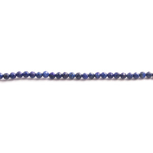 5 Strands Lapis  Gemstone Balls, Semiprecious beads Faceted Gemstone  Jewelry -3mm-13 Inches  RB0080 - Tucson Beads