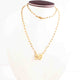 Gold Pyrite Chain Necklace - Faceted Sparkly 24K Gold Plated Necklace ,Tiny Beaded 3mm, Necklace - 33"Long GPC1421 - Tucson Beads