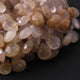 1 Strand Golden Rutile Faceted Briolettes -Heart Shape Briolettes -10mm-15mm -8 inch BR0758 - Tucson Beads