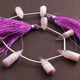 1 Long Strand Shaded Purple Chalcedony Smooth Briolettes -Fancy Shape  Briolettes - 18mmx6mm- 43mmx6mm - 8 Inches BR01358 - Tucson Beads