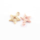 1 Pc Pave Diamond Star Charm Rose & Yellow Gold Vermeil Single Bail Pendant - Star Pendant 12mmx9mm PDC1431 - Tucson Beads