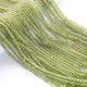 1 Long Strand Peridot  Faceted Roundels-Gemstone Round Balls Beads-4mm-13 Inches RB0195 - Tucson Beads