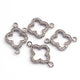 1 Pc Pave Diamond Clover Charm Connector - 925 Sterling Silver - 23mmx15mm PDC059 - Tucson Beads