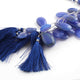 1 Long Strand Blue Chalcedony Smooth Briolettes -Pear Shape  Briolettes - 27mmx16mm - 8 Inches BR01003 - Tucson Beads
