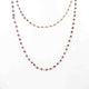 1 Necklace 24K Gold Plated Amethyst Gemstone Copper Link Chain , 3.5mm Rondelle Beads 36 Inches, GPC1284 - Tucson Beads