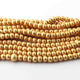 5 Strands AAA Quality Brush Round Balls 24K Gold Plated on Copper - Round Matt Finish Balls Beads 6mm 8 Inch GPC598 - Tucson Beads