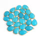13  Pcs Blue Chalcedony  Faceted  Pear Shape 24k Gold Plated Pendant - 25mmx16mm  PC390 - Tucson Beads