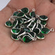 17 Pcs Hydro Emerald 925 Silver Plated - Pear Shape Faceted Pendant -11mmx6mm PC893 - Tucson Beads