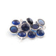 10  Pcs Blue Glass Hydro  925 Silver Plated Faceted - Round Shape Faceted Pendant -10mm-7mm PC918 - Tucson Beads