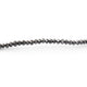 65.28 Ct 1 Long Strand Black Diamond  Rondelles Genuine Diamond Beads 15 Inch Long BRU073 - Tucson Beads