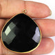 3 Pcs Beautiful Black Onyx 24k Gold Plated Faceted Heart Shape Single Bail Pendant- 39mmx35mm PC174 - Tucson Beads