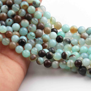 1 Strand Peru Opal  , Best Quality  , Smooth Round Balls - Smooth Balls Beads -9mm - 13 Inches BR01049 - Tucson Beads