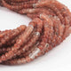 4 Long Strands Shaded Brown Rutile Faceted Rondelles - Gemstone beads Rondelles - 4mm 13 inch RB462 - Tucson Beads