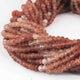 4 Long Strands Shaded Brown Rutile Faceted Rondelles - Gemstone beads Rondelles - 4mm 13 inch RB462 - Tucson Beads