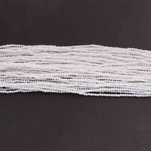 5 Long Strand White Sapphire Faceted Balls Beads -Gemstone Balls Beads 2mm-13 Inches RB482 - Tucson Beads