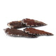 5 Pcs Brown Jasper Arrowhead Oxidized Silver Plated Single Bail Pendant - Electroplated With Silver Edge - 90mmx34mm-82mmx31mm-13mmx7mm AR175 - Tucson Beads