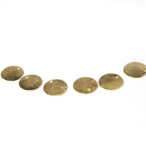 50 Pcs Designer 24k Gold Plated Copper Stamping Blanks,Round Charm Brush Copper Discs Great For Earrings,Jewelry Making BulkLot 12mm GPC511 - Tucson Beads
