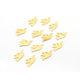 25 Pcs Gold Flying Bird Charm Pendant - 24k Matte Gold Plated - Brass Gold Flying Bird Pendant 9mmx17mm GPC514 - Tucson Beads