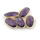 5 Pcs Amethyst Faceted Oval Vermeil /Oxidized Silver Single Bail Pendant - 21mmx14mm SS220 (You Choose) - Tucson Beads