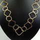 2 Necklaces 3 Feet Each 24k Gold Plated Square Shape Chain With Round Circle Copper Link Chain-Each 36 inch GPC409 - Tucson Beads