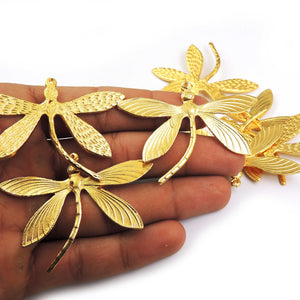 5 Pcs Beautiful Butterfly Charm 24K Gold Plated on Copper - Butterfly Pendant 58mmx42mm  GPC218 - Tucson Beads