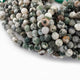 2 Strand Green Moss Agate Faceted Round Beads Biolettes 8mm 10 Inches BR3831 - Tucson Beads
