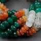 1 Strand Excellent Quality Multi Stone Faceted Rondelles - Mix Stone Roundles Beads 8mm-9mm 9 Inches BR2095 - Tucson Beads