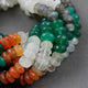 1 Strand Excellent Quality Multi Stone Faceted Rondelles - Mix Stone Roundles Beads 8mm-9mm 9 Inches BR2095 - Tucson Beads