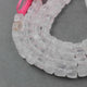 1 Strand Rose Quartz Faceted Cubes Beads Briolettes - Box Shape Beads 7mm-10mm 8 Inches BR2499 - Tucson Beads