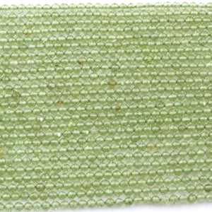 5 Strands Finest Quality Peridot Faceted Round Ball- Peridot Round Beads 2.5mm 12.5 inch strand RB397 - Tucson Beads