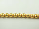 2 Strands Copper Round Balls  24K Gold Plated on Copper - Round Brush finish Balls Beads 10mm GPC465 - Tucson Beads