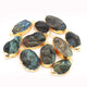 5 Pcs Natural Labradorite Oval Shape Bezel Connector/Pendnt ,Gold Plated Connector/Pendant ,Shimmer Gray Connector/Pendant 37mmx18mm-45mmx22mm DRZ246 - Tucson Beads