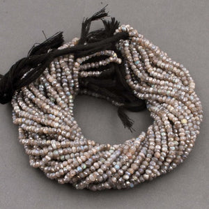 5 strands Labradorite Silver Coated AAA Quality Round Balls 4mm 13.5 inch strand ISR-110 - Tucson Beads