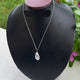Herkimer Diamond Necklace With 925 Sterling Silver Chain, Gemstone Necklace 25mmx14mm- 18 Inches Long HR009 - Tucson Beads