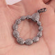 1 Pc Antique Finish Pave Diamond Designer Pendant -925 Sterling Silver -Necklace Pendant 49mmx34mm PD1530 - Tucson Beads