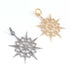 1 PC Antique Finish Pave Diamond Designer Star Pendant - 925 Sterling Silver- Yellow Gold Vermeil  - Diamond Pendant 50mmx44mm PD1969