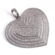 1 Pc Antique Finish Pave Diamond Heart Pendant - 925 Sterling Silver- Love Necklace Pendant 40mmx47mm PD1524 - Tucson Beads