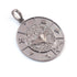 1 Pc Antique Finish Pave Diamond Designer Round Pendant -925 Sterling Silver -Necklace Pendant 39mmx35mm PD1533