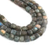 1 Strand  Labradorite Faceted Cube Beads, 3D Box, Square, Dice Briolettes  - 6mm-7mm- 8 Inches BR1455