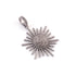 1 PC Antique Finish Pave Diamond Designer Star Brust Pendant - 925 Sterling Silver  - Diamond Pendant 30mmx22mm PD1876