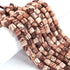 1 Strand  Brown Jasper  Faceted Cube Beads, 3D Box, Square, Dice Briolettes  - 6mm-7mm- 8 Inches BR03954