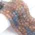 1 Strand Shaded Natural Chalcedony Faceted Cube Beads, 3D Box, Square, Dice Briolettes  - 7mm- 8 Inches BR03951