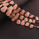 1 Strand Rhodocrosite Faceted Briolettes - Fancy Shape Briolettes 15mmx11mm- 24mmx17mm 9 Inches BR0046 - Tucson Beads