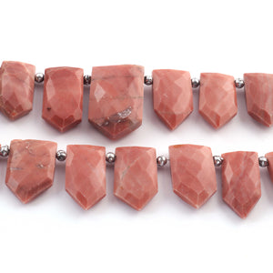 1 Strand Rhodocrosite Faceted Briolettes - Pentagon Shape Briolettes 15mmx11mm- 26mmx17mm 9 Inches BR586 - Tucson Beads