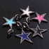 1 Pc Pave Diamond Bakelite Star 925 Sterling Silver Pendant Enamel Diamond - 21mmx18mm PD1048