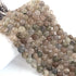 1 Strand  Black Rutile , Best Quality , High Quality , Faceted Round  Balls Beads - 8mm- 9mm-8 Inches BR03989
