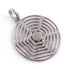 1 Pc Pave Diamond Round Designer Pendant -925 Sterling Silver -Necklace Pendant 40mmx36mm PD1432